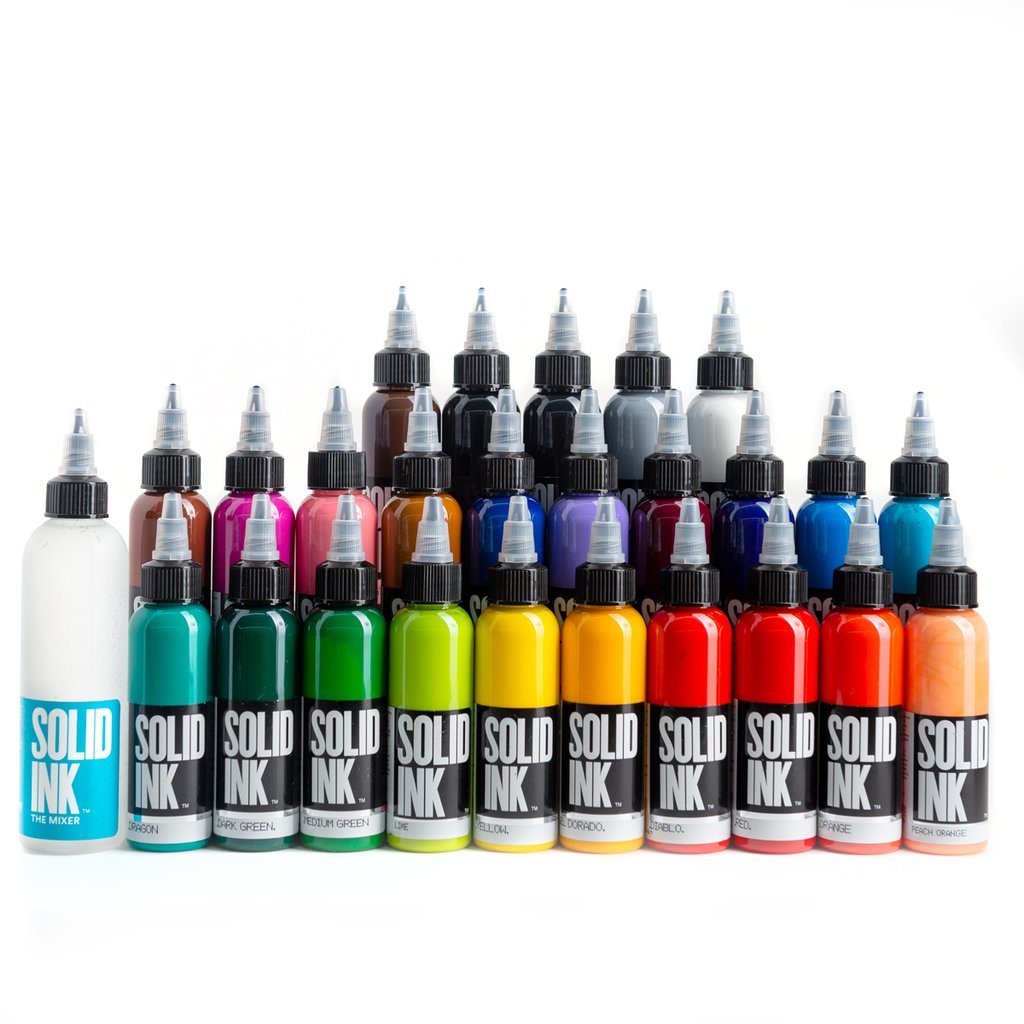 Solid ink Color Set-Tattoo Ink-Solid Ink-25 color-FYT Tattoo Supplies New York